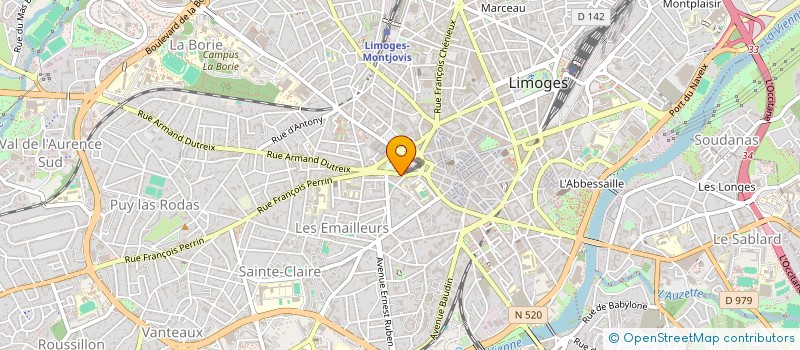 localisation de l'entreprise SCI ARENES 35  LIMOGES