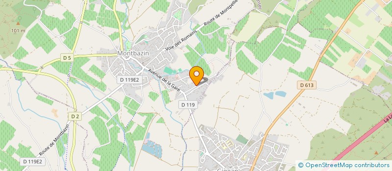 localisation de l'entreprise SCI ARES  MONTBAZIN