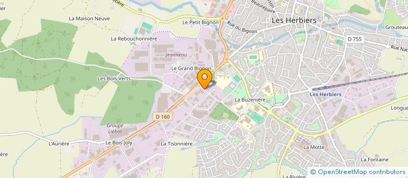 localisation de l'entreprise SCI ARESTHO à LES HERBIERS
