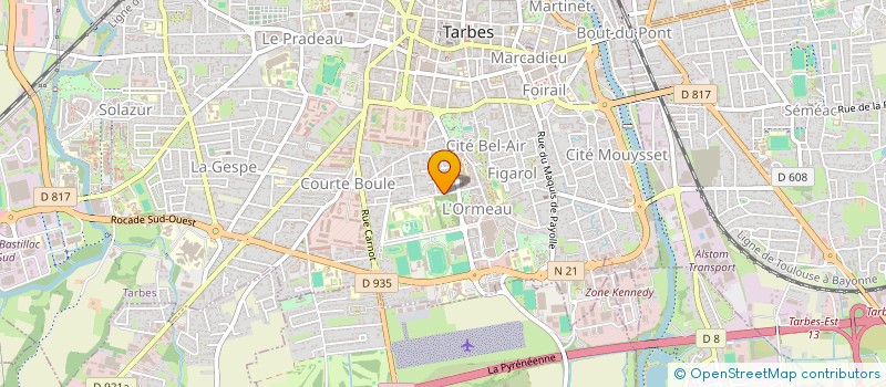 localisation de l'entreprise SCI ARGONNE ET CASTILLE  TARBES