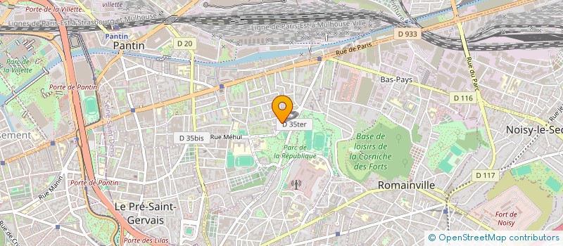 localisation de l'entreprise SCI ARIA à PANTIN