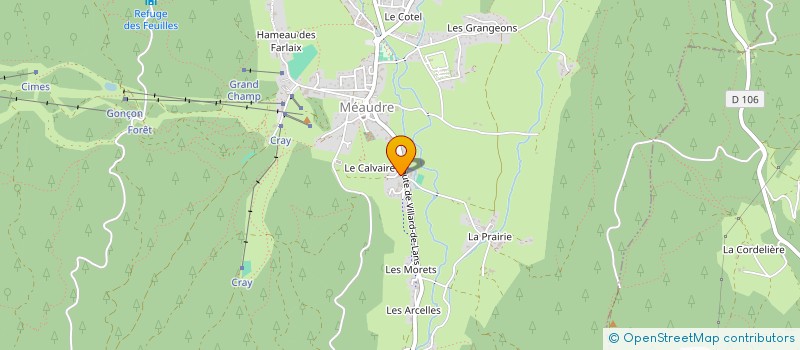 localisation de l'entreprise SCI ARIBERT  AUTRANS-MEAUDRE EN VERCORS