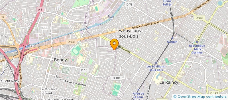 localisation de l'entreprise SCI ARIE à LES PAVILLONS-SOUS-BOIS