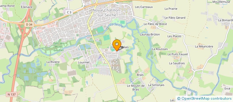 localisation de l'entreprise SCI ARIF  NOYAL-CHATILLON-SUR-SEICHE