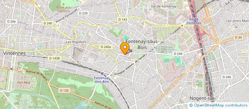 localisation de l'entreprise SCI ARISTEE à FONTENAY-SOUS-BOIS