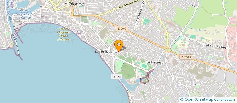 localisation de l'entreprise SCI ARISTIDE à LES SABLES D'OLONNE