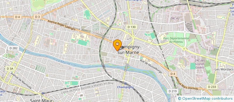 localisation de l'entreprise SCI ARISTIDE BRIAND 14 RUE GUITTARD  CHAMPIGNY-SUR-MARNE