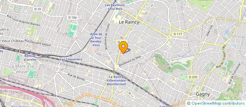 localisation de l'entreprise SCI ARISTIDE BRIAND à LE RAINCY