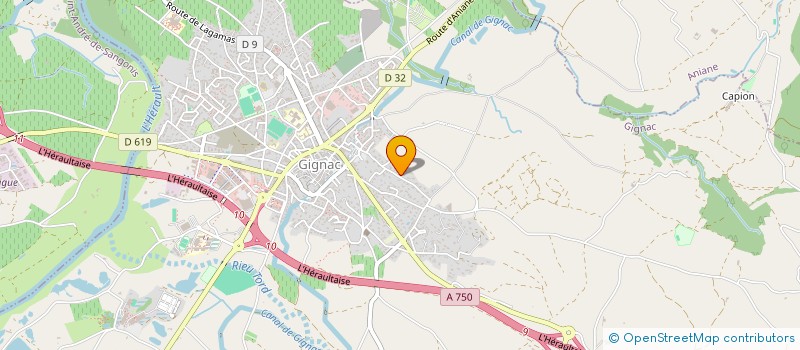 localisation de l'entreprise SCI ARISTIDE OLLIVIER  GIGNAC