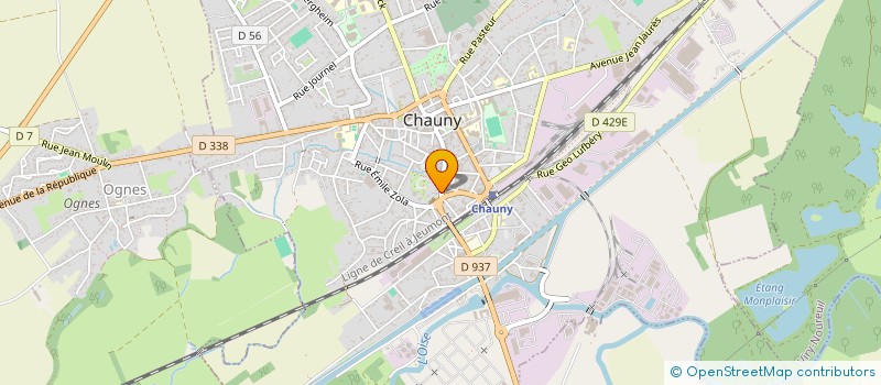 localisation de l'entreprise SCI ARJO  CHAUNY