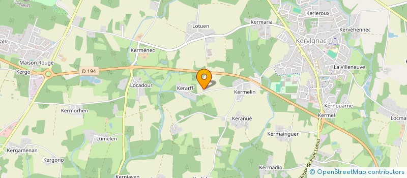 localisation de l'entreprise SCI ARLECAN à KERVIGNAC