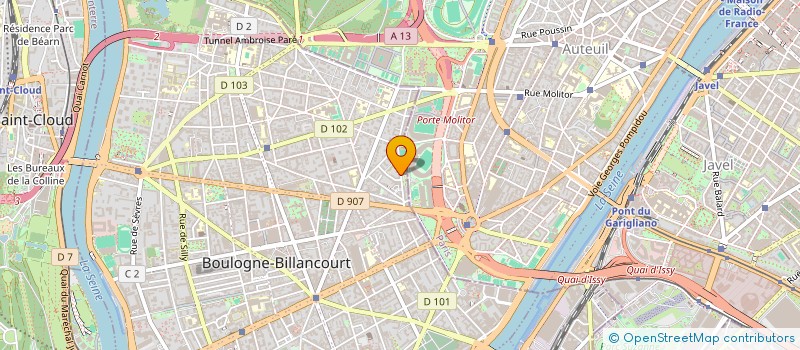localisation de l'entreprise SCI ARMADILLO à BOULOGNE-BILLANCOURT
