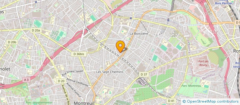 localisation de l'entreprise SCI ARMAND à MONTREUIL