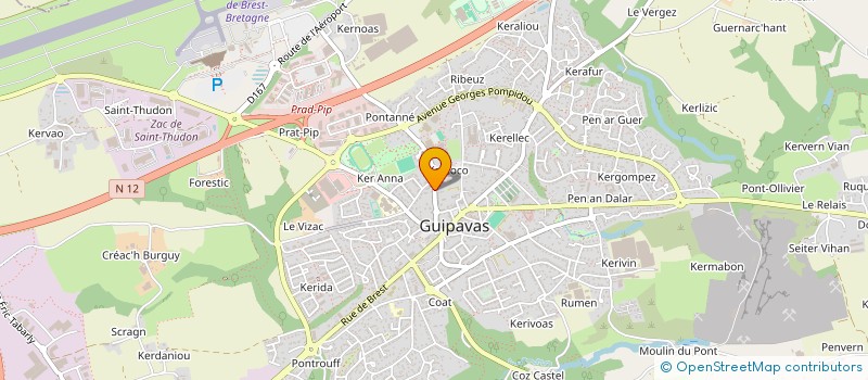 localisation de l'entreprise SCI ARMAX  GUIPAVAS