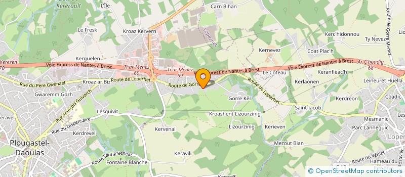 localisation de l'entreprise SCI ARMOR HABITAT  PLOUGASTEL-DAOULAS