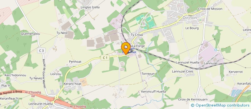 localisation de l'entreprise SCI ARMOR SAINT MARTIN  LOPERHET