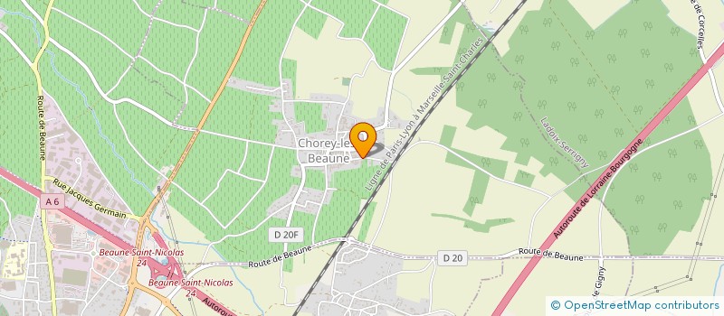 localisation de l'entreprise SCI ARMORIAL DES MOUTOTS  CHOREY-LES-BEAUNE