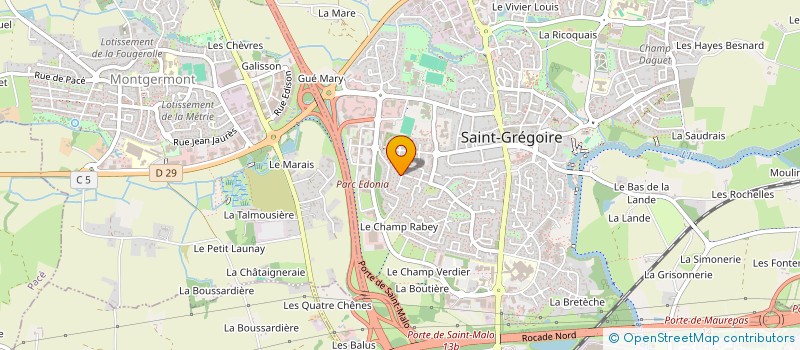 localisation de l'entreprise SCI ARMORIQUE  SAINT-GREGOIRE