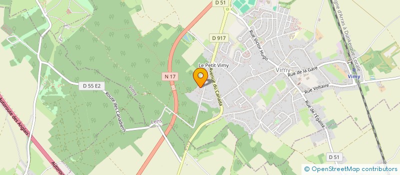 localisation de l'entreprise SCI ARNAUD 1E  VIMY