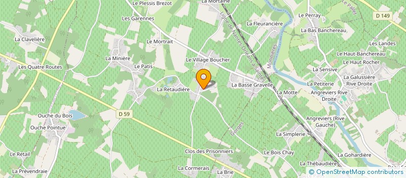 localisation de l'entreprise SCI ARNAUD - DELHOMMEAU  MONNIERES