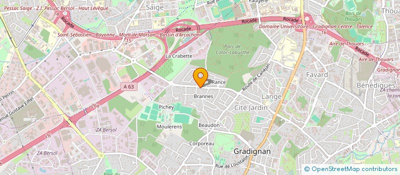 localisation de l'entreprise SCI ARNAUD POZNIAKOFF à GRADIGNAN