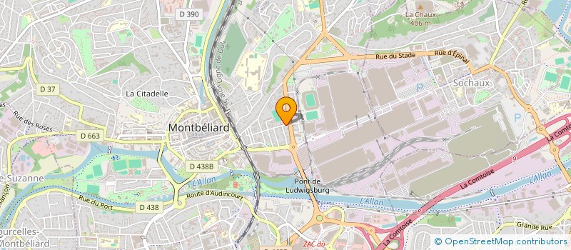 localisation de l'entreprise SCI ARNOUX CHOULET  MONTBELIARD