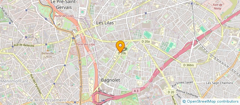 localisation de l'entreprise SCI ART AND CIE à BAGNOLET
