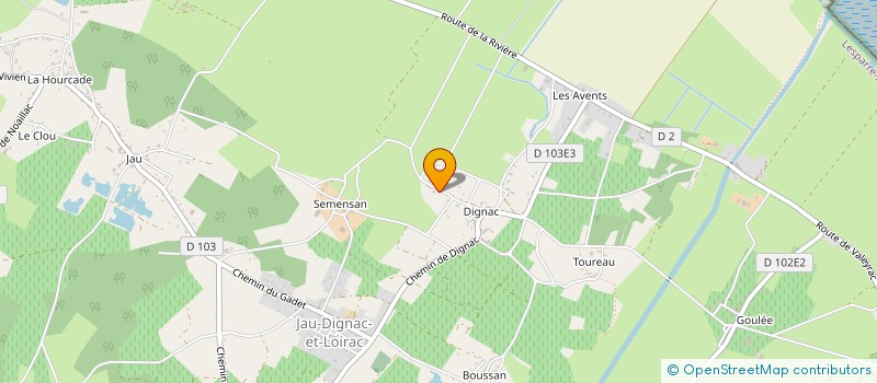 localisation de l'entreprise SCI ARTBIOZEN  JAU-DIGNAC-ET-LOIRAC