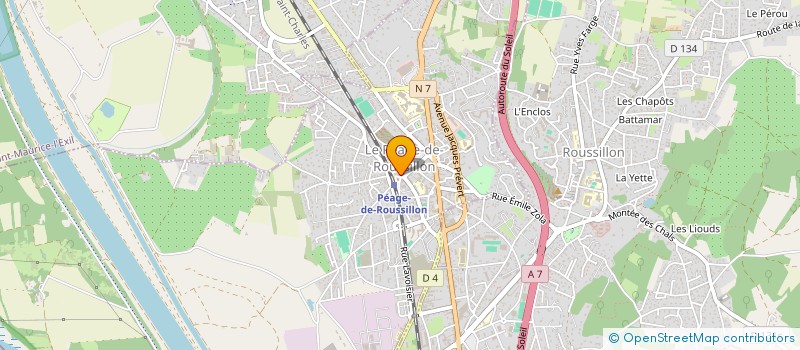 localisation de l'entreprise SCI ARTEMIS à LE PEAGE-DE-ROUSSILLON