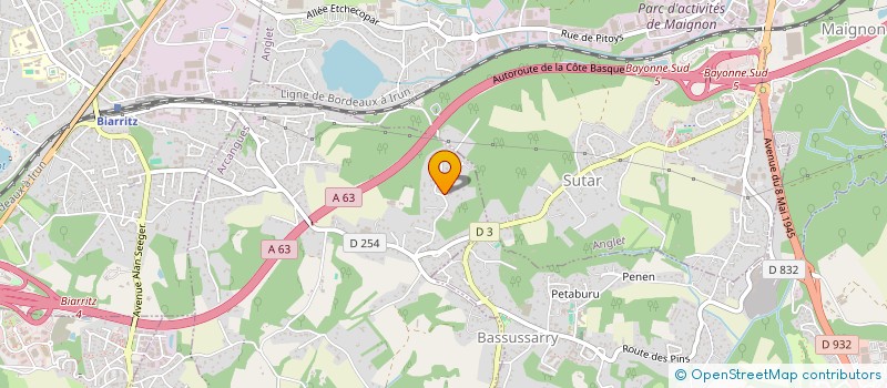 localisation de l'entreprise SCI ARTGANG  ARCANGUES