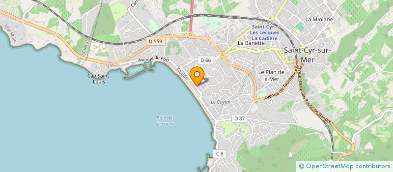 localisation de l'entreprise SCI ARTHUR à SAINT-CYR-SUR-MER