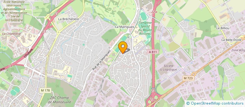 localisation de l'entreprise SCI ARTI FLUORE  CARQUEFOU