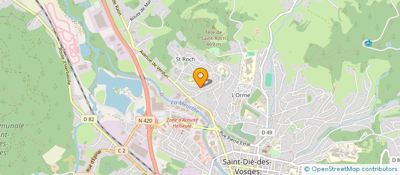 localisation de l'entreprise SCI ARTIS à SAINT-DIE-DES-VOSGES