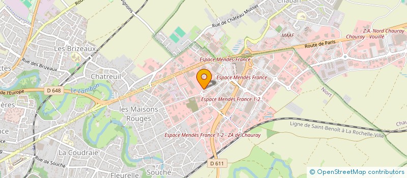 localisation de l'entreprise SCI ARTISANAT 79 à NIORT