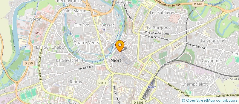 localisation de l'entreprise SCI ARTISSIMO à NIORT