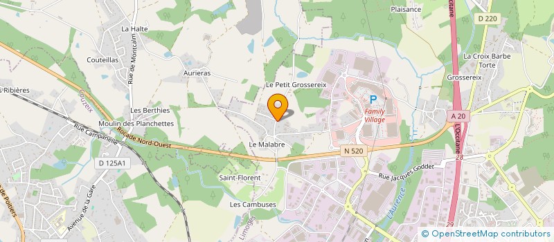 localisation de l'entreprise SCI ARTLIM à LIMOGES