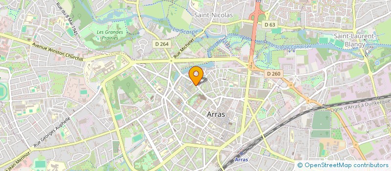 localisation de l'entreprise SCI ARTOIS & BERRY à ARRAS