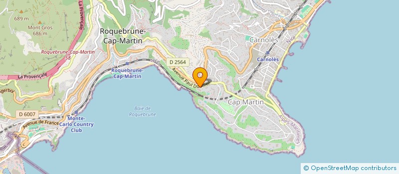 localisation de l'entreprise SCI ARUM à ROQUEBRUNE-CAP-MARTIN