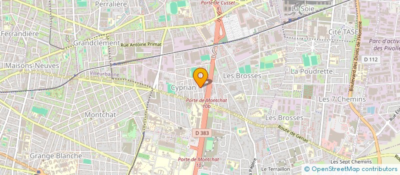 localisation de l'entreprise SCI ARVI  VILLEURBANNE