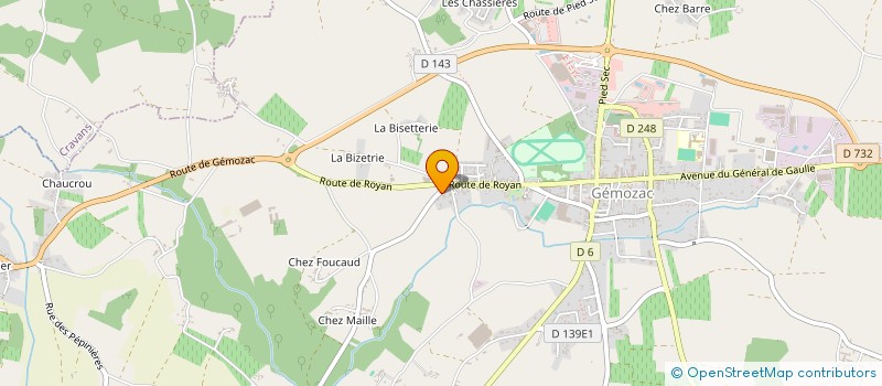 localisation de l'entreprise SCI ARYS  GEMOZAC