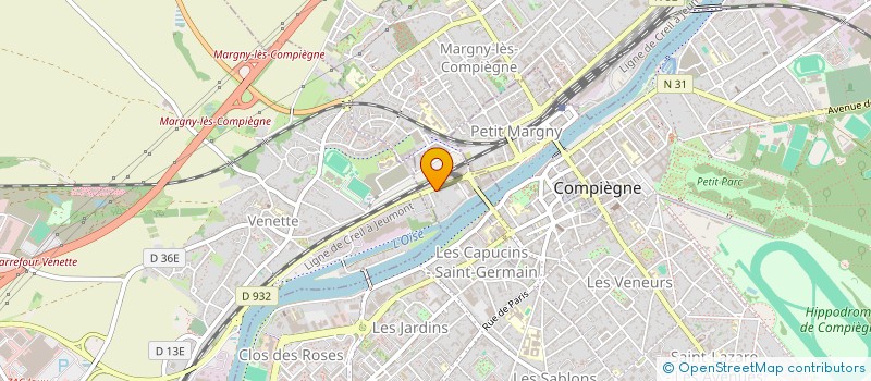 localisation de l'entreprise SCI ARYUS  MARGNY-LES-COMPIEGNE