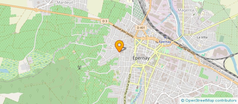 localisation de l'entreprise SCI AS  EPERNAY