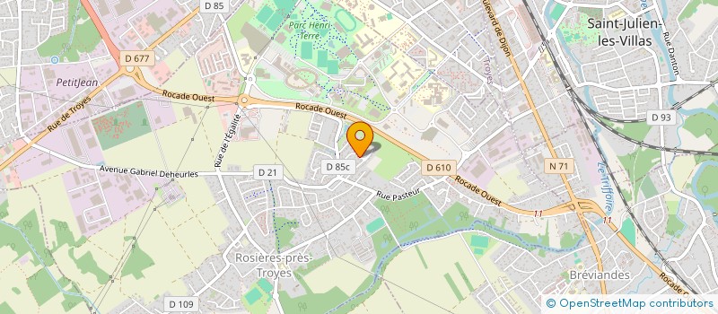 localisation de l'entreprise SCI AS  ROSIERES-PRES-TROYES