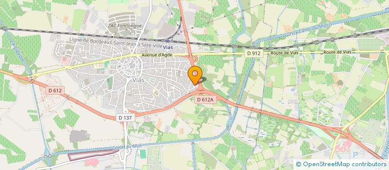 localisation de l'entreprise SCI AS  VIAS