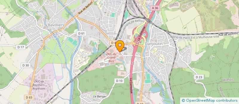 localisation de l'entreprise SCI AS à DANJOUTIN