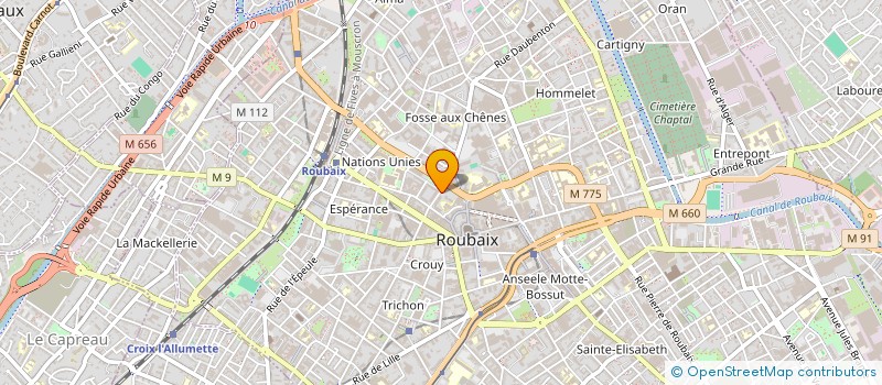 localisation de l'entreprise SCI ASA  ROUBAIX