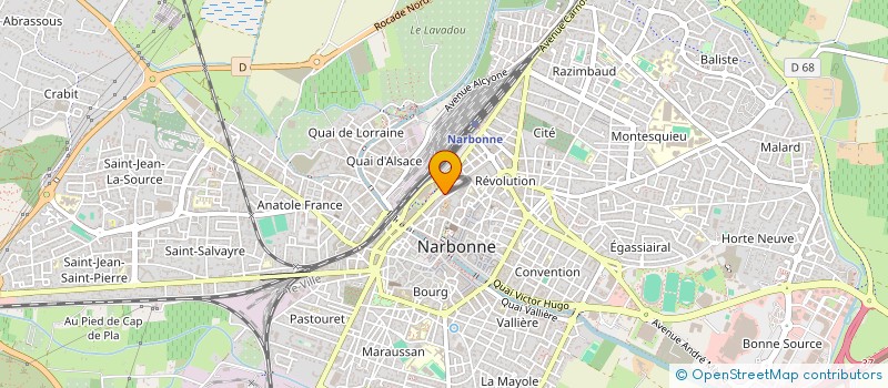 localisation de l'entreprise SCI ASBP à NARBONNE