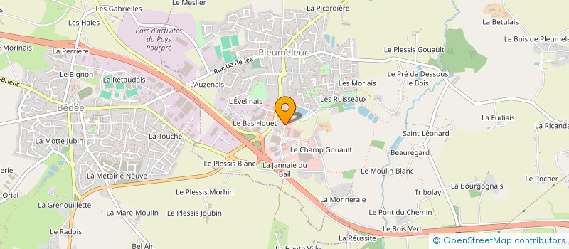 localisation de l'entreprise SCI ASER  PLEUMELEUC