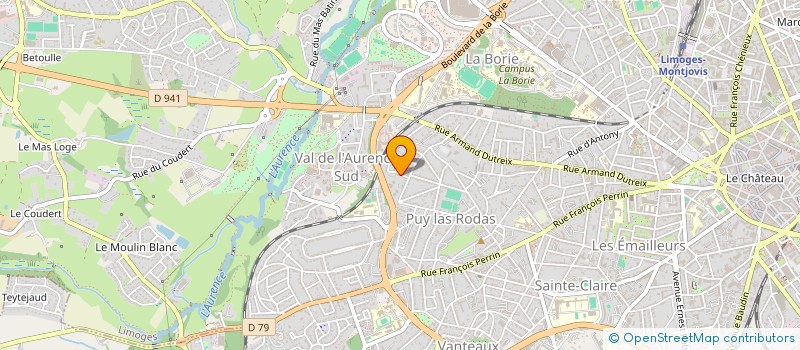localisation de l'entreprise SCI ASHITAKA à LIMOGES