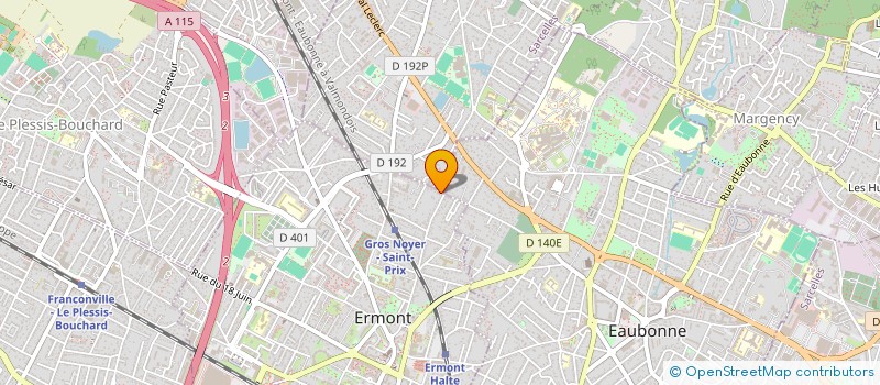 localisation de l'entreprise SCI ASO à ERMONT
